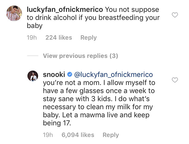 Snooki, Son, Angelo, Breastfeeding, Wine, Instagram